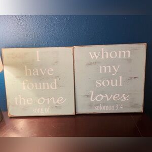 Wooden “soul” signs.